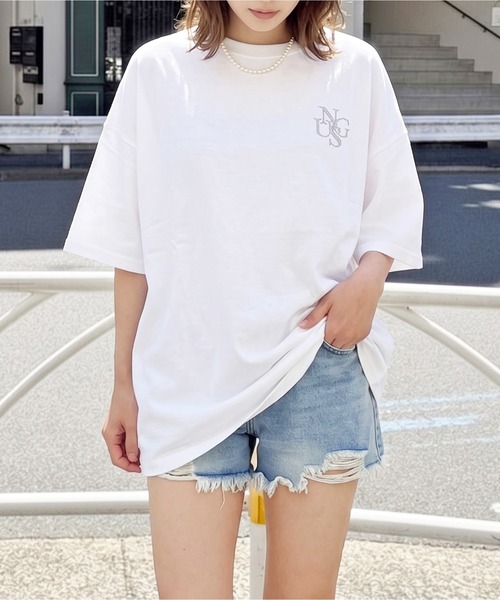 FUN（ファン）の「ドットロゴT（Tシャツ/カットソー・レディース・オフホワイト/ブラック/ピンク・FREE）」の4枚目の写真