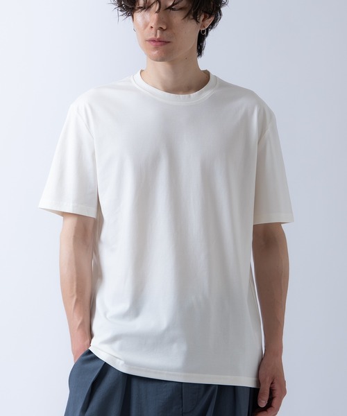 Crownor(クラウノアー)の「冷感 半袖 カットソー(Tシャツ/カットソー・メンズ・チャコール/ブラック/ホワイト・MEDIUM/LARGE)」の1枚目の写真