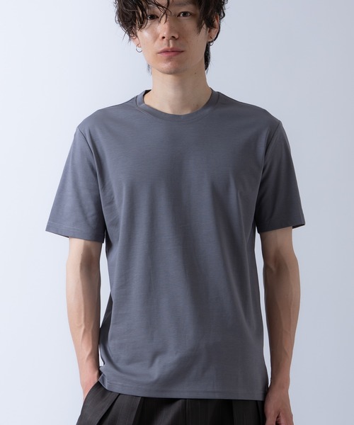 Crownor(クラウノアー)の「冷感 半袖 カットソー(Tシャツ/カットソー・メンズ・チャコール/ブラック/ホワイト・MEDIUM/LARGE)」の3枚目の写真