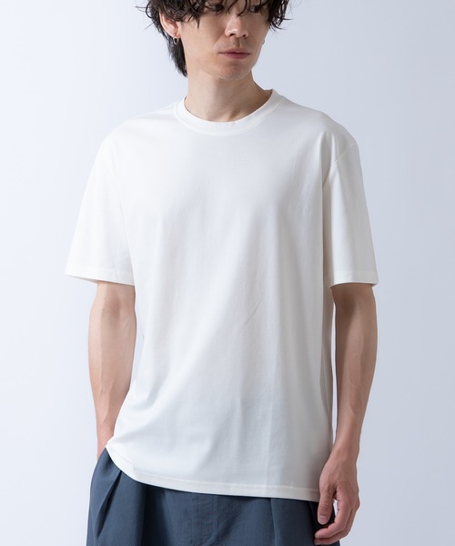 Crownor(クラウノアー)の「冷感 半袖 カットソー(Tシャツ/カットソー・メンズ・チャコール/ブラック/ホワイト・MEDIUM/LARGE)」の16枚目の写真