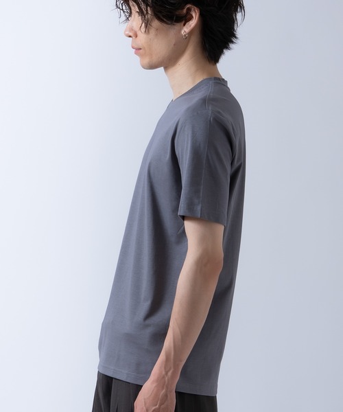 Crownor(クラウノアー)の「冷感 半袖 カットソー(Tシャツ/カットソー・メンズ・チャコール/ブラック/ホワイト・MEDIUM/LARGE)」の8枚目の写真