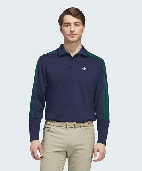 Sleeve‑stripe long sleeve shirt [adidas Golf]