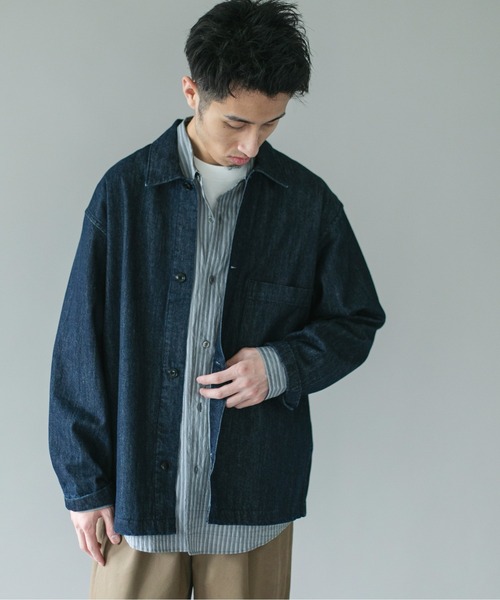 URBAN RESEARCH DOORS(アーバンリサーチドアーズ)の「デニムシャツカバーオール(デニムジャケット・メンズ・ブラック/ワンウォッシュ・SMALL/MEDIUM/LARGE)」の16枚目の写真