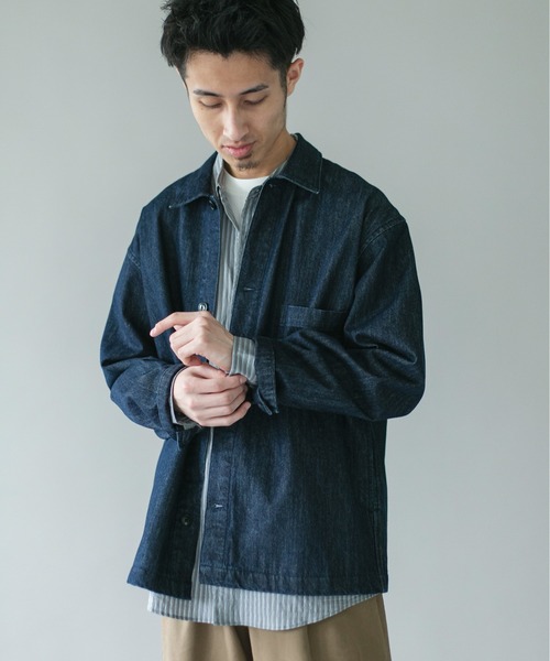 URBAN RESEARCH DOORS(アーバンリサーチドアーズ)の「デニムシャツカバーオール(デニムジャケット・メンズ・ブラック/ワンウォッシュ・SMALL/MEDIUM/LARGE)」の17枚目の写真