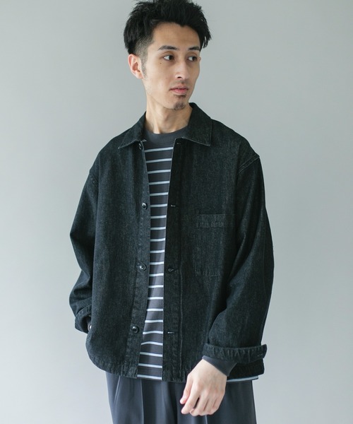 URBAN RESEARCH DOORS(アーバンリサーチドアーズ)の「デニムシャツカバーオール(デニムジャケット・メンズ・ブラック/ワンウォッシュ・SMALL/MEDIUM/LARGE)」の9枚目の写真