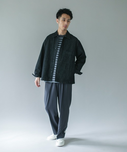 URBAN RESEARCH DOORS(アーバンリサーチドアーズ)の「デニムシャツカバーオール(デニムジャケット・メンズ・ブラック/ワンウォッシュ・SMALL/MEDIUM/LARGE)」の15枚目の写真