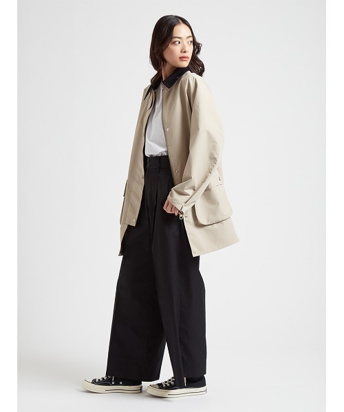 Barbour（バブアー）の「ボンディング ミドルレングス ジャケット Japan Exclusive（レディース）（その他アウター・レディース・ブラック/ライトブルー/グレイッシュベージュ・MEDIUM/SMALL）」の18枚目の写真