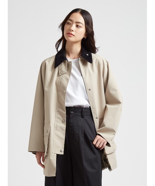 Barbour（バブアー）の「ボンディング ミドルレングス ジャケット Japan Exclusive（レディース）（その他アウター・レディース・ブラック/ライトブルー/グレイッシュベージュ・MEDIUM/SMALL）」の20枚目の写真
