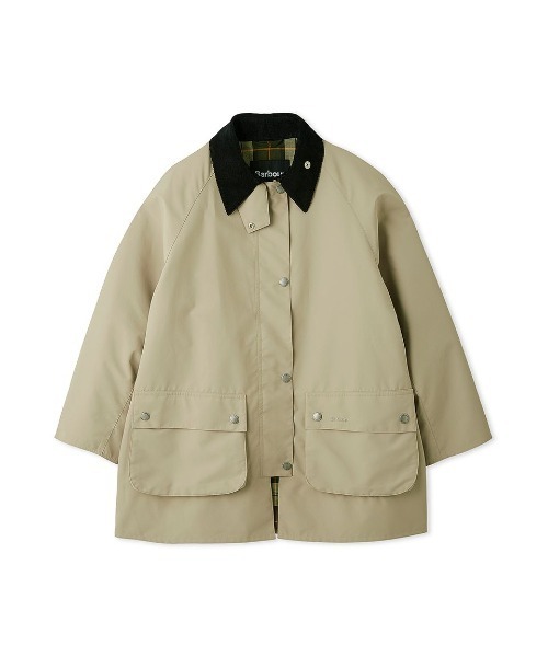 Barbour（バブアー）の「ボンディング ミドルレングス ジャケット Japan Exclusive（レディース）（その他アウター・レディース・ブラック/ライトブルー/グレイッシュベージュ・MEDIUM/SMALL）」の7枚目の写真