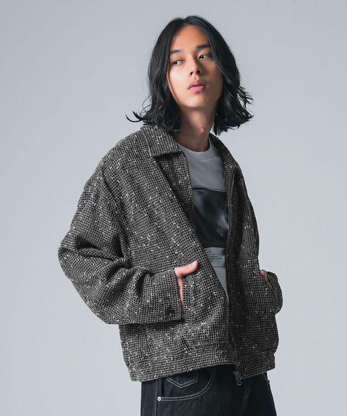 MDR(エムディアール)の「『メッシュボンディングドリズラージャケット』【セットアップ対応】(ブルゾン・メンズ・ブラック/グレー・M/L)」の3枚目の写真