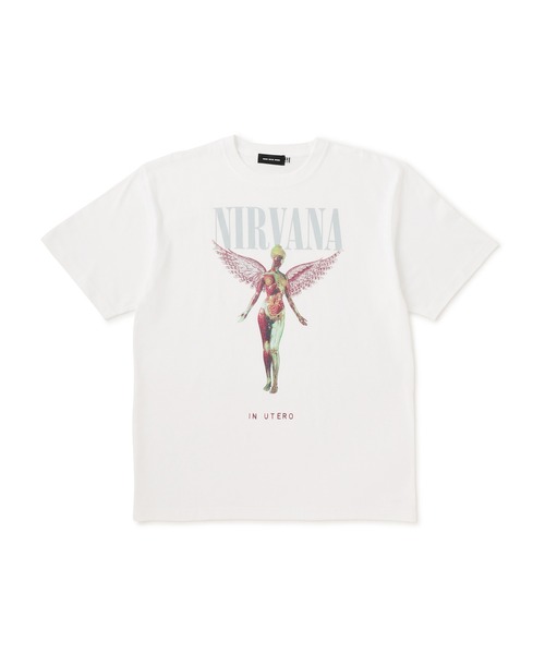 GOOD ROCK SPEED(グッドロックスピード)の「【GOOD ROCK SPEED/グッドロックスピード】NIRVANA エンジェルアイコンTシャツ(Tシャツ/カットソー・メンズ・チャコールグレー/ホワイト・M/L/S)」の1枚目の写真