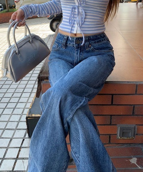 REBALANCE（リバランス）の「ワイドデニムパンツ（デニムパンツ・レディース・A・LARGE/MEDIUM/SMALL）」の7枚目の写真