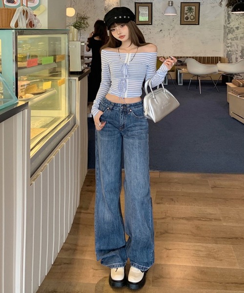 REBALANCE（リバランス）の「ワイドデニムパンツ（デニムパンツ・レディース・A・LARGE/MEDIUM/SMALL）」の5枚目の写真