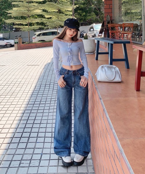 REBALANCE（リバランス）の「ワイドデニムパンツ（デニムパンツ・レディース・A・LARGE/MEDIUM/SMALL）」の11枚目の写真