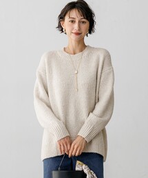 23区 L（ニジュウサンクオオキイサイズ）の「ラメシェニールファンシー クルーネック ニット（ニット/セーター）」