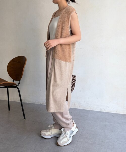 Jena espace merveilleux(ジェナ エスパスメルヴェイユ)の「ボンディングジョガーパンツ(その他パンツ・レディース・ベージュ/チャコールグレー・FREE)」の7枚目の写真