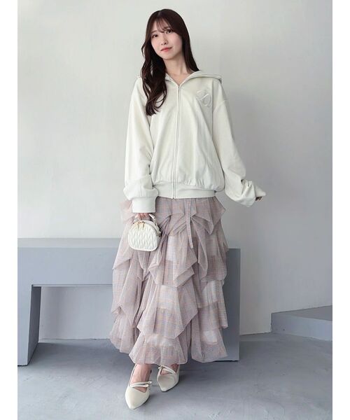 dazzlin(ダズリン)の「タックバルーンチュールスカート(スカート・レディース・イエロー/ブラック/ブルー/オフホワイト・SMALL/MEDIUM)」の8枚目の写真