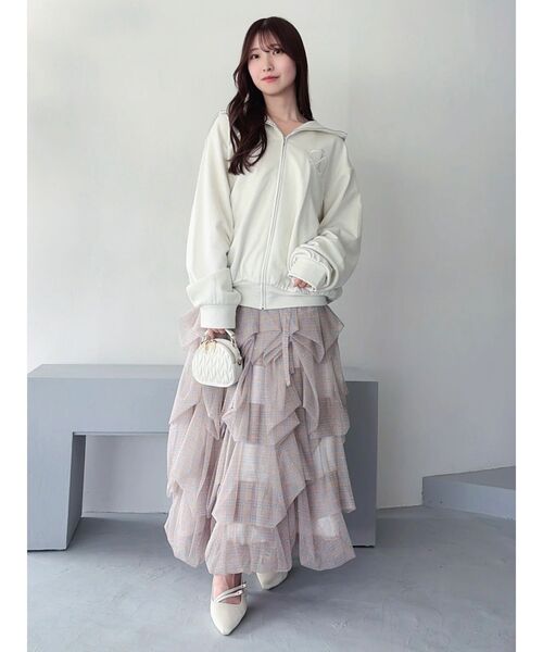 dazzlin(ダズリン)の「タックバルーンチュールスカート(スカート・レディース・イエロー/ブラック/ブルー/オフホワイト・SMALL/MEDIUM)」の9枚目の写真