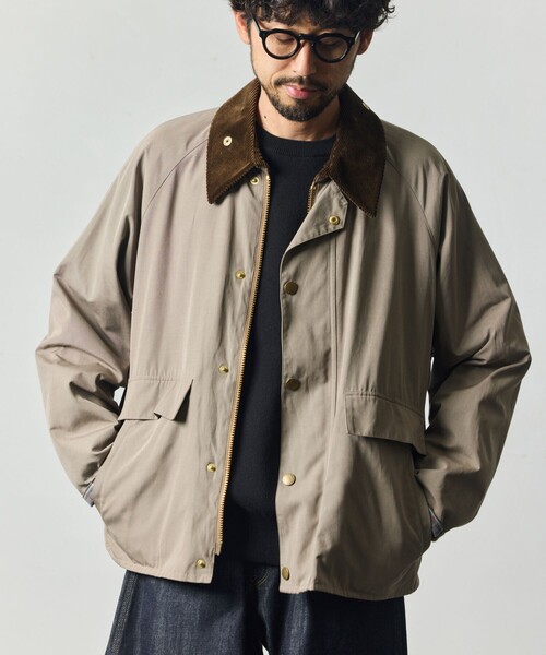 Barbour(バブアー)の「Barbour/バブアー 別注 BORROWDALE(ブルゾン・メンズ・グレー/オリーブ/ブラウン/ベージュ/ブラック/ワインレッド・40/38/42)」の3枚目の写真