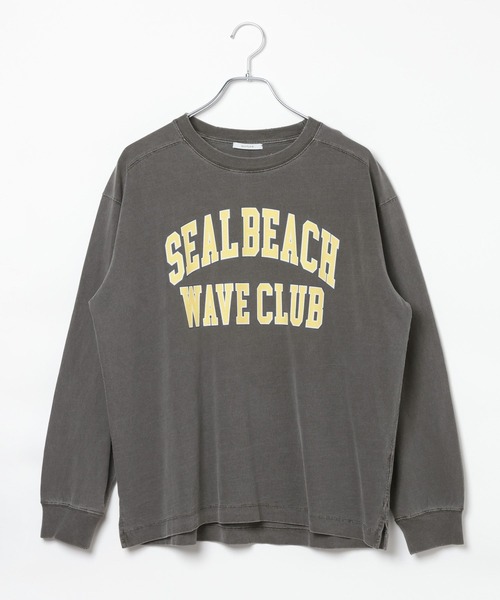 BAYFLOW(ベイフロー)の「ピグメントロゴロングスリーブT(Tシャツ/カットソー・レディース・チャコール/プラム/オフホワイト/ブラウン・SMALL/MEDIUM)」の3枚目の写真
