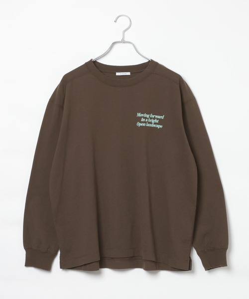 BAYFLOW(ベイフロー)の「ピグメントロゴロングスリーブT(Tシャツ/カットソー・レディース・チャコール/プラム/オフホワイト/ブラウン・SMALL/MEDIUM)」の17枚目の写真