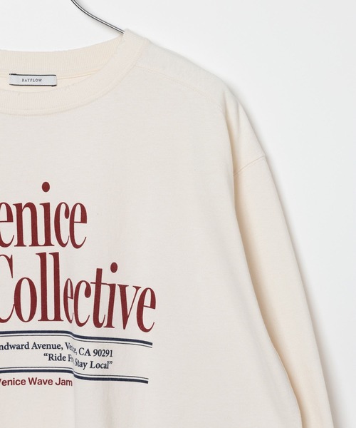 BAYFLOW(ベイフロー)の「ピグメントロゴロングスリーブT(Tシャツ/カットソー・レディース・チャコール/プラム/オフホワイト/ブラウン・SMALL/MEDIUM)」の9枚目の写真