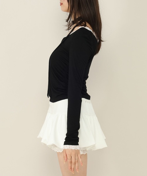 Heather(ヘザー)の「タイ付きレースシアーカットソー 1063921(Tシャツ/カットソー・レディース・ブラック/ピンク/オフホワイト/アイボリー・FREE)」の21枚目の写真
