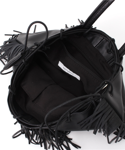 MOUSSY（マウジー）の「FRINGE BAG（ショルダーバッグ・レディース・ブラック/オフホワイト・FREE）」の9枚目の写真