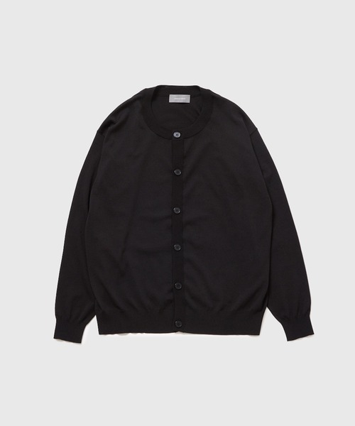 ADAM ET ROPE'(アダムエロペ)の「アンチピリングクルーネックカーディガン(カーディガン/ボレロ・メンズ・チャコールグレー/ブラック/パープル/ブルー系その他6・M/L)」の2枚目の写真