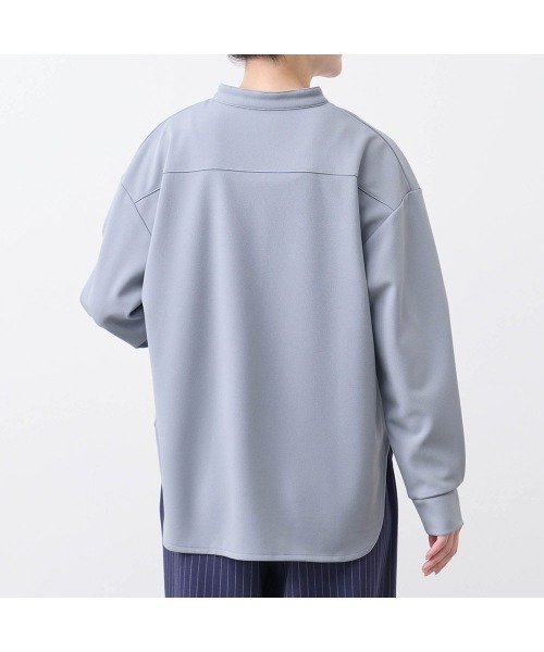 Belle Maison(ベルメゾン)の「テクニックいらずのキーネックブラウス【乾燥機OK】(シャツ/ブラウス・レディース・ベージュ/グレイッシュブルー/ブラック/モカ・M/S/L)」の10枚目の写真