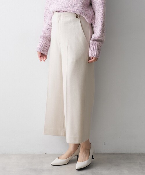 UNTITLED(アンタイトル)の「【名品】ミルドジャージクロップドパンツ(その他パンツ・レディース・ブラック/チャコールグレー/オフホワイト/ナチュラル・01/02/03)」の4枚目の写真