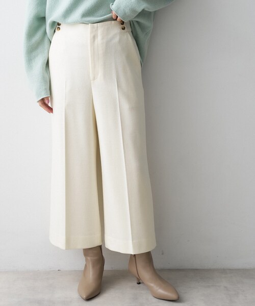 UNTITLED(アンタイトル)の「【名品】ミルドジャージクロップドパンツ(その他パンツ・レディース・ブラック/チャコールグレー/オフホワイト/ナチュラル・01/02/03)」の2枚目の写真