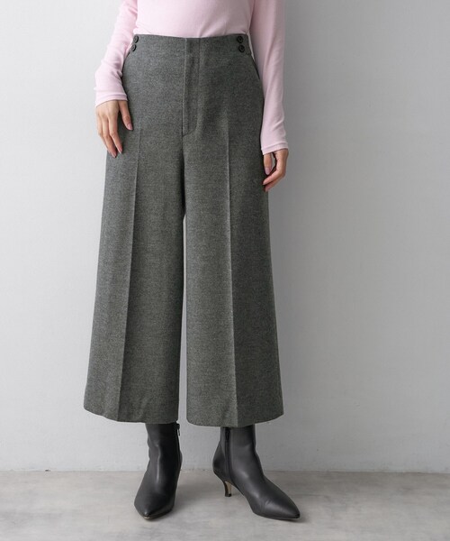 UNTITLED(アンタイトル)の「【名品】ミルドジャージクロップドパンツ(その他パンツ・レディース・ブラック/チャコールグレー/オフホワイト/ナチュラル・01/02/03)」の1枚目の写真