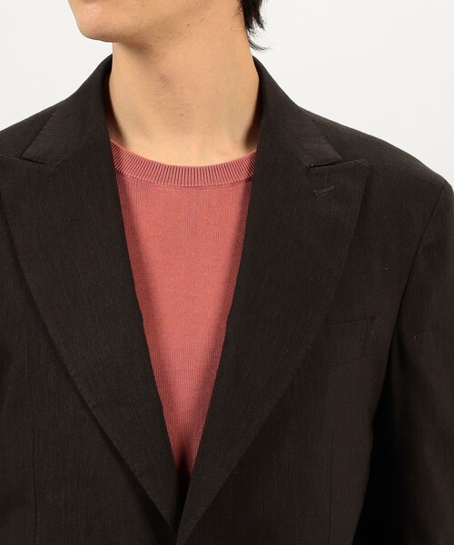 De Petrillo（デペトリロ）の「【別注】De Petrillo MARGELINA リネンウール シングルブレステッド2Bジャケット（テーラードジャケット・メンズ・ダークブラウン/ブラック・50/46/48）」の11枚目の写真
