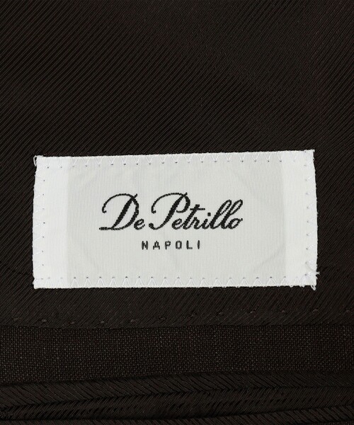 De Petrillo（デペトリロ）の「【別注】De Petrillo MARGELINA リネンウール シングルブレステッド2Bジャケット（テーラードジャケット・メンズ・ダークブラウン/ブラック・50/46/48）」の8枚目の写真