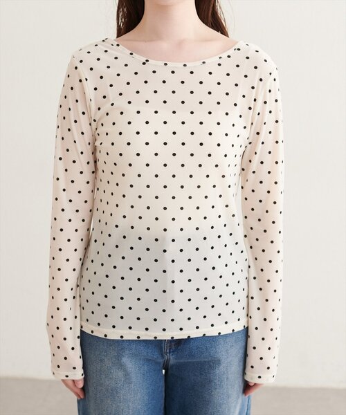natural couture（ナチュラルクチュール）の「前後２WAYクルーネックプルオーバー（Tシャツ/カットソー・レディース・ブラウン/オフホワイト・FREE）」の16枚目の写真