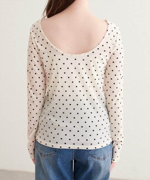 natural couture（ナチュラルクチュール）の「前後２WAYクルーネックプルオーバー（Tシャツ/カットソー・レディース・ブラウン/オフホワイト・FREE）」の14枚目の写真