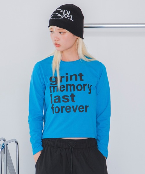 WEGO(ウィゴー)の「WEGO/【26年秋冬新作】グラフィックカラーロンT(Tシャツ/カットソー・レディース・ブルー系その他/ピンク/グリーン系その他/パープル/ホワイト/ブラック・FREE)」の4枚目の写真
