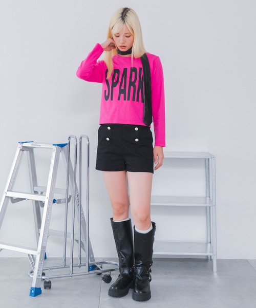 WEGO(ウィゴー)の「WEGO/【26年秋冬新作】グラフィックカラーロンT(Tシャツ/カットソー・レディース・ブルー系その他/ピンク/グリーン系その他/パープル/ホワイト/ブラック・FREE)」の9枚目の写真