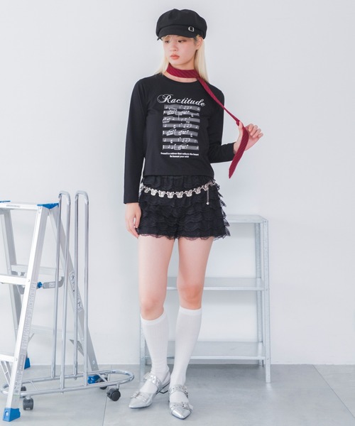 WEGO(ウィゴー)の「WEGO/【26年秋冬新作】グラフィックカラーロンT(Tシャツ/カットソー・レディース・ブルー系その他/ピンク/グリーン系その他/パープル/ホワイト/ブラック・FREE)」の12枚目の写真