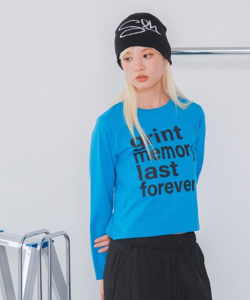WEGO(ウィゴー)の「WEGO/【26年秋冬新作】グラフィックカラーロンT(Tシャツ/カットソー・レディース・ブルー系その他/ピンク/グリーン系その他/パープル/ホワイト/ブラック・FREE)」の18枚目の写真