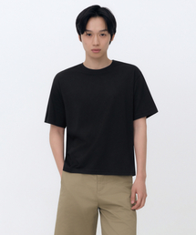 [クールタンダード] レギュラー クロップTシャツ [ブラック]