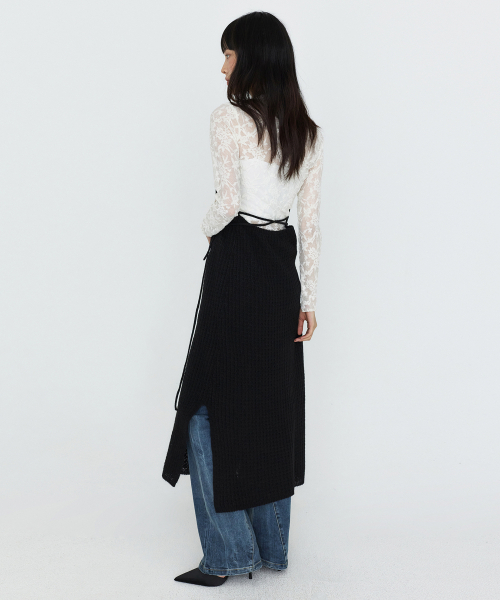 MONGDOL(モンドル)の「ホルターネックレイヤードニットワンピース ブラック MDOP060BLACK(ワンピース・レディース・その他・F)」の9枚目の写真