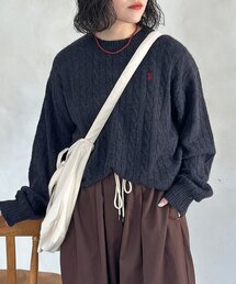 【U.S. POLO ASSN.】モヘアライククルーネックニット