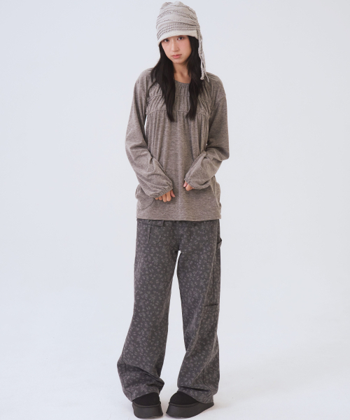 OAFISH（オアフィッシュ）の「フラワーポケットパンツ、グレー（その他パンツ・レディース・その他・MEDIUM/SMALL）」の4枚目の写真