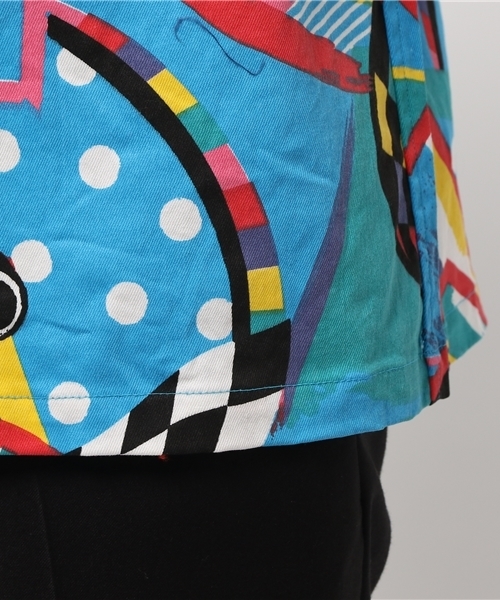 ALDIES（アールディーズ）の「Be Nice Shirts 80's調プリント 総柄 半袖シャツ（シャツ/ブラウス・メンズ・オレンジ系その他/ブルー系その他・SMALL/LARGE/MEDIUM）」の3枚目の写真