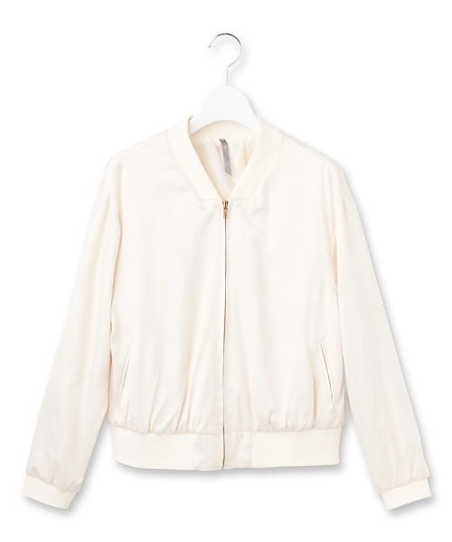AG by aquagirl(エージーバイアクアガール)の「サテンブルゾン(ブルゾン・レディース・ブルー/ホワイト/グリーン/ベージュ・36/38)」の2枚目の写真