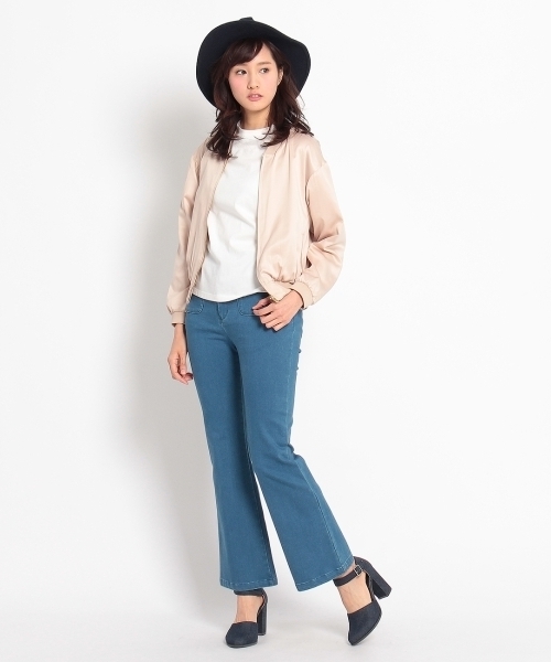 AG by aquagirl(エージーバイアクアガール)の「サテンブルゾン(ブルゾン・レディース・ブルー/ホワイト/グリーン/ベージュ・36/38)」の11枚目の写真