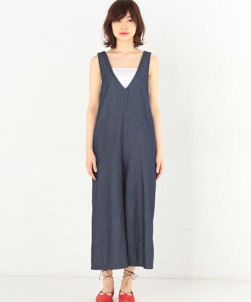 Another Edition（アナザーエディション）の「デニムサロペット/AEMBC 4.5DNM SALOPETTE◆（つなぎ/オールインワン・レディース・ライトブルー/ネイビー・FREE）」の5枚目の写真