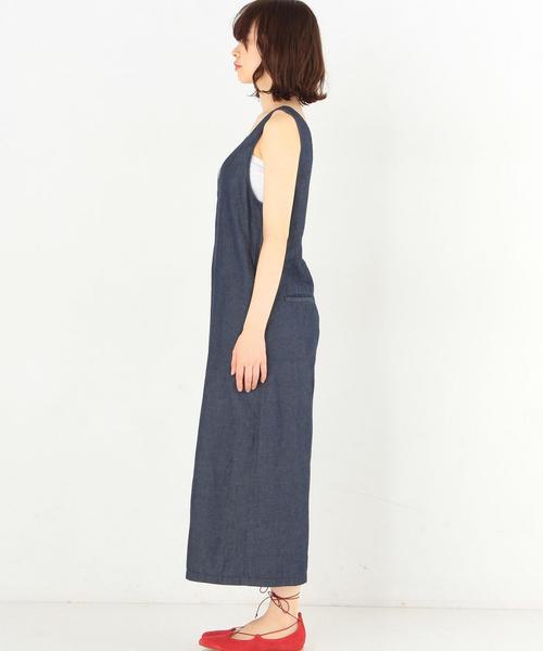 Another Edition（アナザーエディション）の「デニムサロペット/AEMBC 4.5DNM SALOPETTE◆（つなぎ/オールインワン・レディース・ライトブルー/ネイビー・FREE）」の6枚目の写真